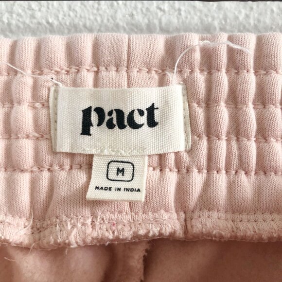 PACT Blush Posey Pink Courtside Organic Fleece Sweatpants Size Medium - Picture 7 of 11